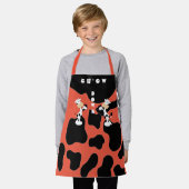 シェフチャウオールオーバープリントエプロン エプロン (着用した状態)