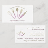 シェフツールグリッターバラ金ゴールドペストリーロゴ 名刺 (正面/裏面)