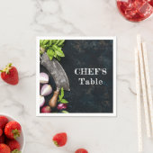 シェフテーブル素朴な料理料理パーティー スタンダードカクテルナプキン (インサイチュ)