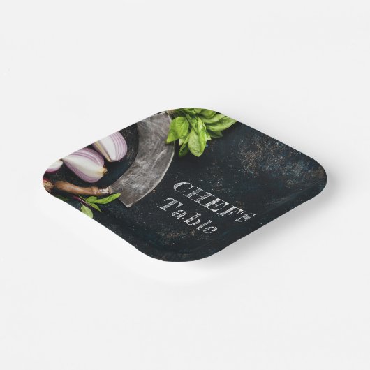 シェフテーブル素朴な料理料理パーティー ペーパープレート (傾斜あり)