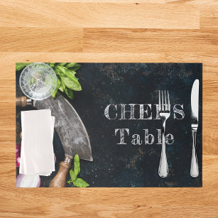 シェフテーブル素朴な料理食品ランチョンマット ペーパーパッド