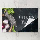 シェフテーブル素朴な料理食品ランチョンマット ペーパーパッド (折り畳み)