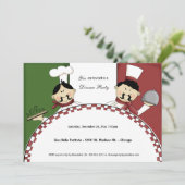 シェフディお洒落ナーパーティー招待状 招待状 (スタンド正面)