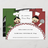 シェフディお洒落ナーパーティー招待状 招待状 (正面/裏面)