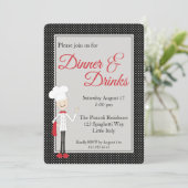 シェフディイタリアンナー&ドリンクパーティの招待状 招待状 (スタンド正面)