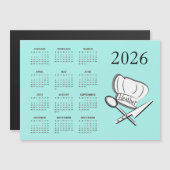 シェフデザイン 2026年 カレンダー マグネット カード (正面/裏面)