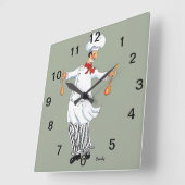 シェフトッシングウォール時計 スクエア壁時計 (傾斜)