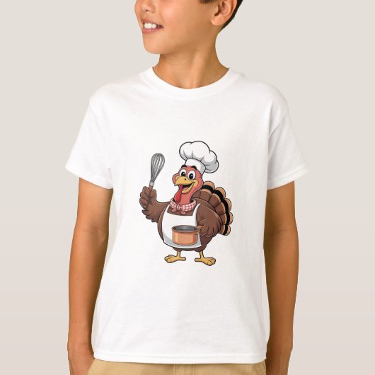 シェフトルコ感謝祭調理師ゴブラー Tシャツ (正面)