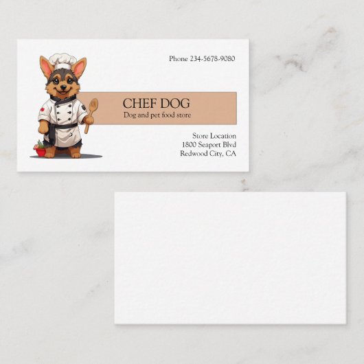 シェフドッグ 名刺 (正面/裏面)