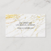 シェフナイフとウィスク |大理石金ゴールド 名刺 (裏面)