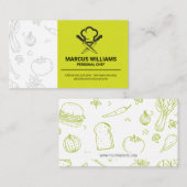 シェフナイフとハットロゴ 名刺 (正面/裏面)