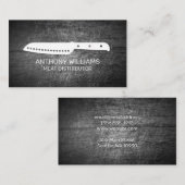 シェフナイフのアイコン | 傷ついた金属 名刺 (正面/裏面)