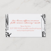 シェフナイフのハーブのシェフケータリング名刺 名刺 (裏面)