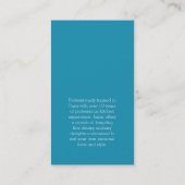 シェフナイフグラフィックティール（緑がかった色）ケータリング名刺 名刺 (裏面)