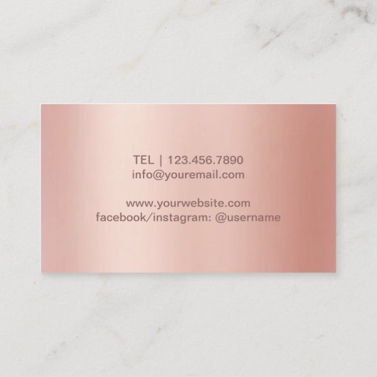 シェフナイフケータリングレストラモダンンバラ金ゴールド 名刺 (裏面)