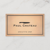 シェフナイフケータリングレストラン銅 名刺 (正面)