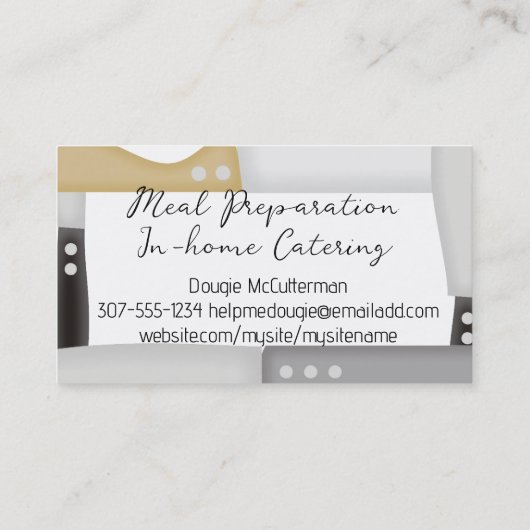 シェフナイフケータリング料理料理教室 名刺 (裏面)