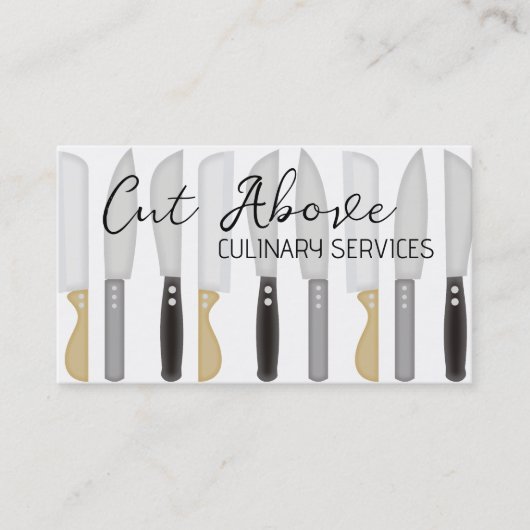 シェフナイフケータリング料理料理教室 名刺 (正面)