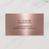 シェフナイフモダンバラ金ゴールドメタル 名刺 (裏面)