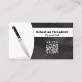 シェフナイフレフェイクザーカスタムフォトQRコード 名刺 (正面)