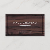 シェフナイフロゴ木切り盤 名刺 (正面)