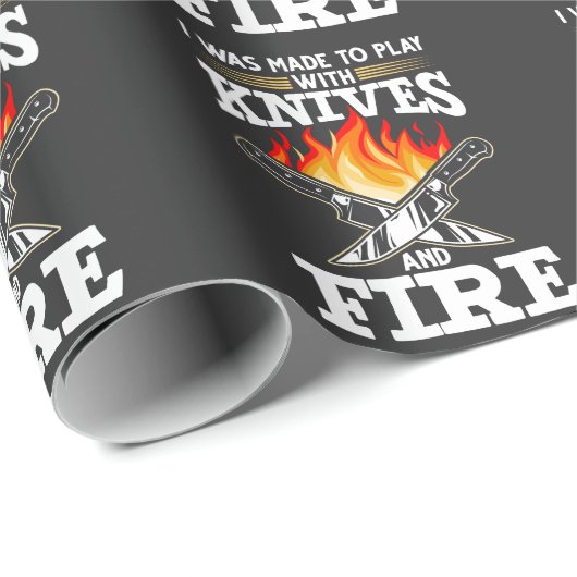 シェフナイフ料理ことわざフード恋人 ラッピングペーパー (ロールコーナー)