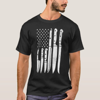 シェフナイフ料理器具調理師料理UsフラグJ Tシャツ