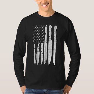 シェフナイフ料理器具調理師料理UsフラグJ Tシャツ