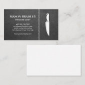 シェフナイフ | レザーステッチ 名刺 (正面/裏面)