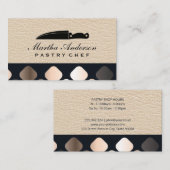 シェフナイフ |レザーメタリックパターン 名刺 (正面/裏面)