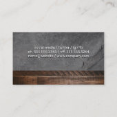 シェフナイフ | 木材と石板 名刺 (裏面)