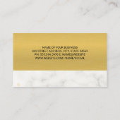 シェフナイフ |金ゴールドテクスチャ大理石 名刺 (裏面)