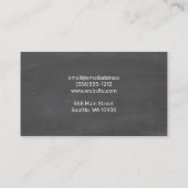 シェフナイフ |黒板の背景 名刺 (裏面)