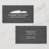 シェフナイフ |黒板の背景 名刺 (正面/裏面)