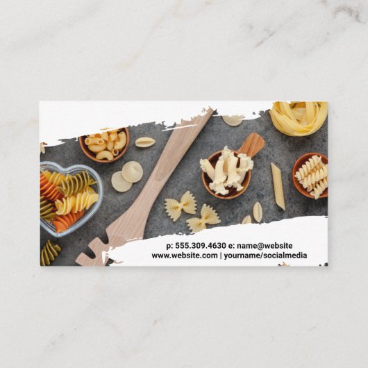 シェフナイフ | Spoons with Pastas 名刺 (裏面)