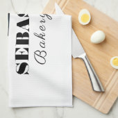 シェフネームベーカリーショップのロゴ キッチンタオル (四つ折り)