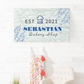 シェフネームベーカリーショップのロゴ 横断幕 (インサイチュ)