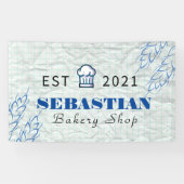 シェフネームベーカリーショップのロゴ 横断幕 (横)