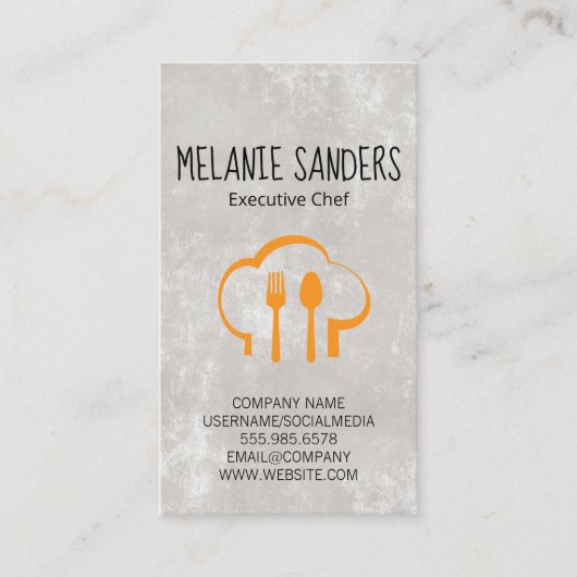 シェフハットとシルバーウェア 名刺 (正面)