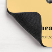 シェフハットとスプーンのシルエットベージュ マウスパッド (コーナー)