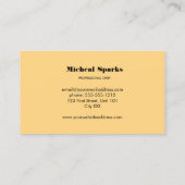 シェフハットとスプーンのシルエットベージュ 名刺 (裏面)