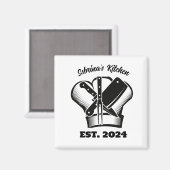 シェフハットとナイフカスタマイズ可能なキッチンマグネット マグネット (正面/裏面)