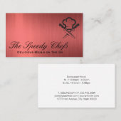 シェフハットとナイフ | ケータリング配信サービス 名刺 (正面/裏面)