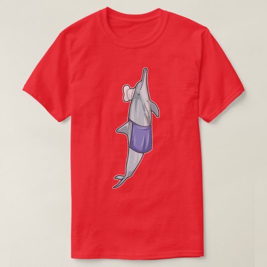 シェフハットと調理師としてのイルカ Tシャツ (デザイン正面)