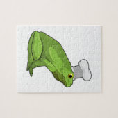 シェフハットと調理師としてのカエル ジグソーパズル (横)