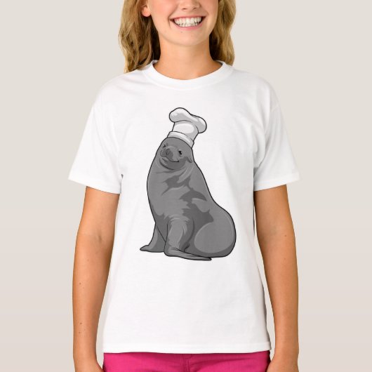 シェフハットと調理師としてシール Tシャツ (正面)