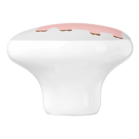 シェフハットを着たかわいいマンガシェフ セラミックノブ (側面)