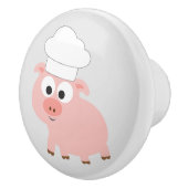 シェフハットを着たかわいいマンガシェフ セラミックノブ (右)