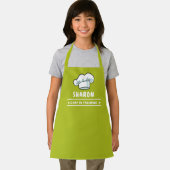 シェフハットオリーブ子供へグリーン エプロン (インサイチュ)