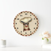 シェフハットキッチンクロック ラージ壁時計 (ホーム)